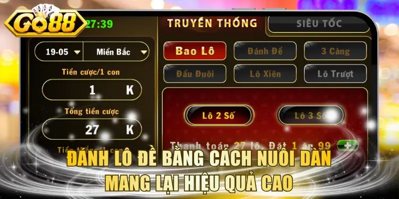 Đánh đề bằng cách nuôi dàn mang lại hiệu quả cao